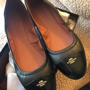 Coach Bonnie Ballet Flat Black Sz 10